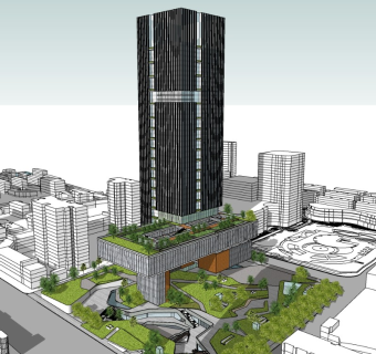 75超高层塔楼城市综合体高层酒店空中花园