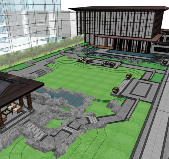 48新中式会所园林示范区售楼处