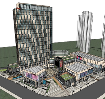 72现代商业街区高层办公塔楼