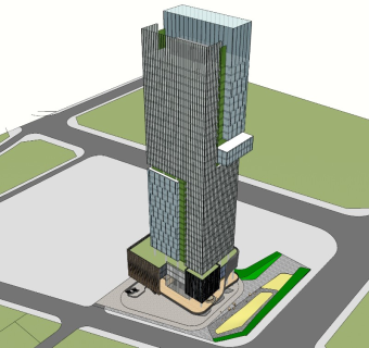 85超高层办公塔楼城市综合体商业办公楼垂直绿化