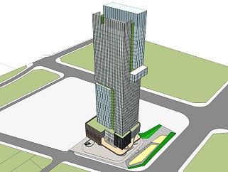 85超高层办公塔楼城市<em>综合体商业办公</em>楼垂直绿化