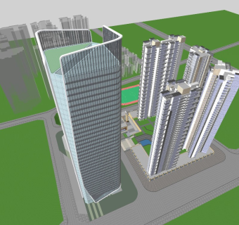 09超高层办公楼 高层住宅小区