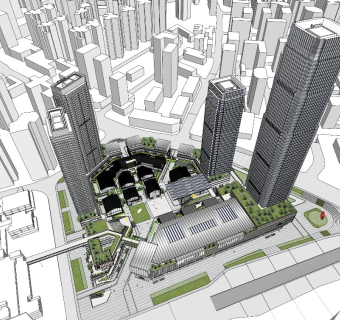 624城市商业综合体CBD街区式商业MALL高层办公高层酒店