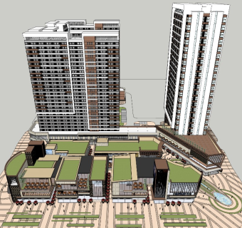 602街区式商业高层公寓高层住宅