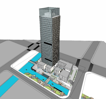 606超高层办公塔楼裙房商业街区式商业