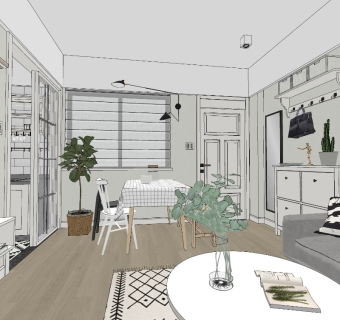 北欧全屋SU模型下载