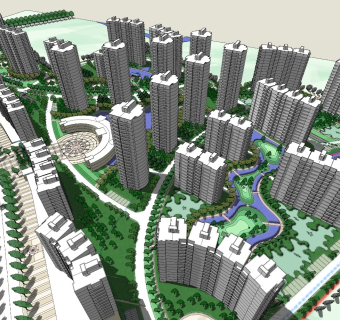 现代小区高层景观