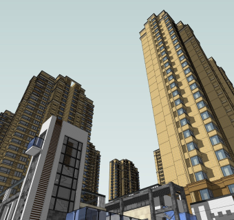 现代新中式小区建筑规划