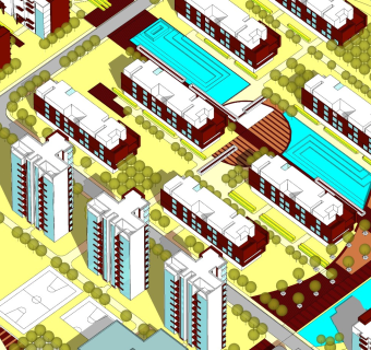 现代小区规划简约风