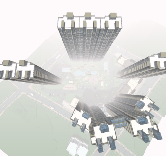 超高层小区规划带临街商铺