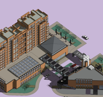 现代商业小区建筑