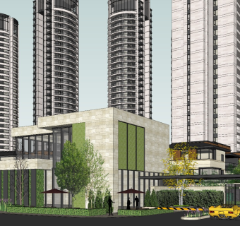 新中式高端高层小区规划