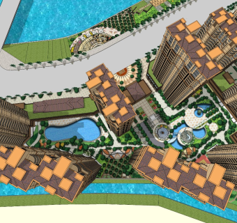 新古典高层小区居住区规划