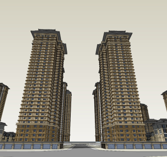 新古典高层小区居住区规划