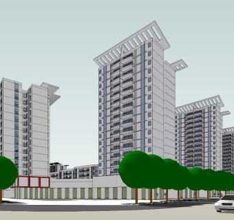 现代高层多层小区居住区规划