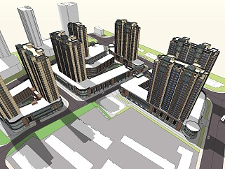 现代高层板式小区居住区规划
