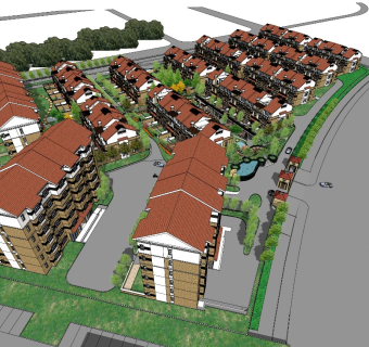 现代多层小区居住区规划