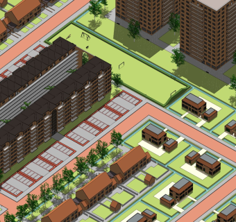 现代多层职工小区居住区规划