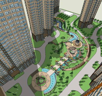 现代高层小区居住区景观规划