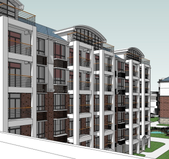 简欧多层小区居住区