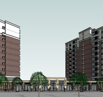 简欧高层小区居住区