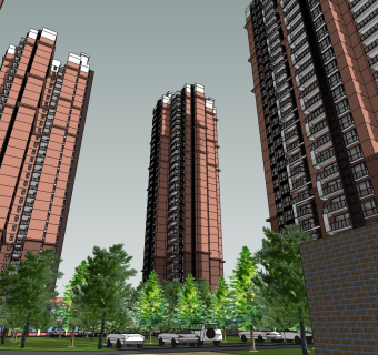 简欧超高层小区居住区规划