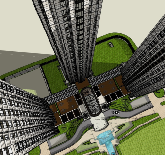 新古典超高层小区居住区