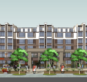 简欧多层小区居住区规划