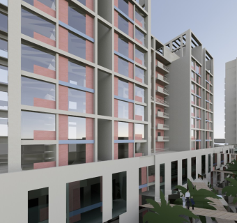 现代商业街综合体商场高层住宅