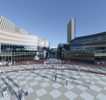 现代商场城市综合体高层办公商业街