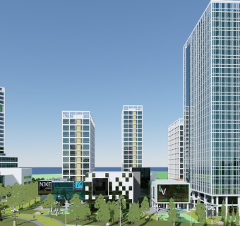 现代写字楼商业高层城市综合体