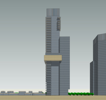 现代写字楼 高层办公