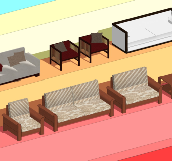 中式组合沙发 中式双人沙发 中式单人沙发