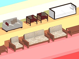 中式组合沙发 中式双人沙发 中式单人沙发