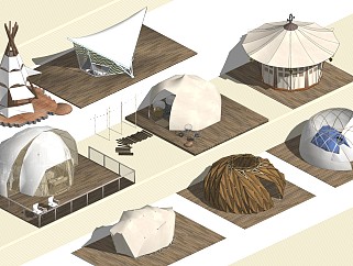 现代野营露营帐篷