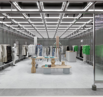 现代服装箱包店SU模型