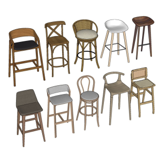 北欧风吧椅 休闲座椅 餐厅椅