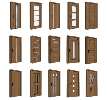 现代卧室门木门单开门房门