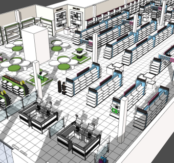 现代商场超市整体