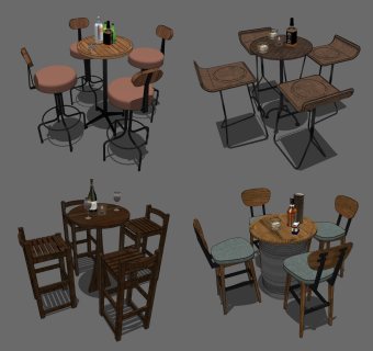 工业风酒吧桌椅组合