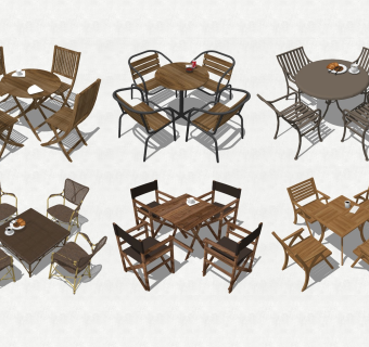 现代戶外餐桌椅组合 休闲桌椅
