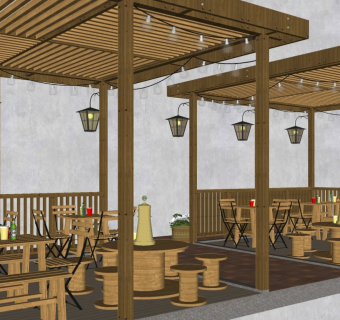 现代户外烧烤吧宵夜居酒屋