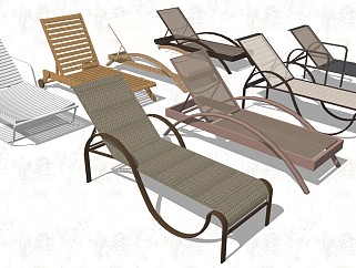现代户外庭院躺椅休闲椅沙滩椅太阳椅