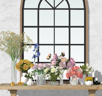 北欧花艺摆设鲜花组合盆栽盆景