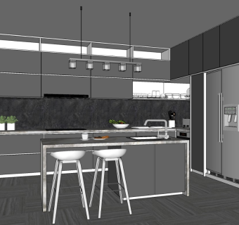 现代厨房 厨具橱柜厨房用品