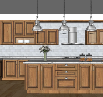 简欧厨房 厨具橱柜岛台厨房用品