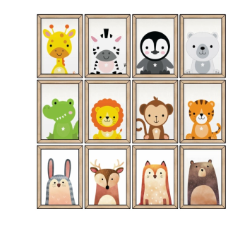 现代卡通儿童画壁画挂画墙画