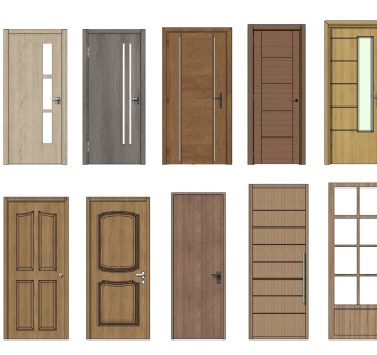 现代室内木门单开门卧室门