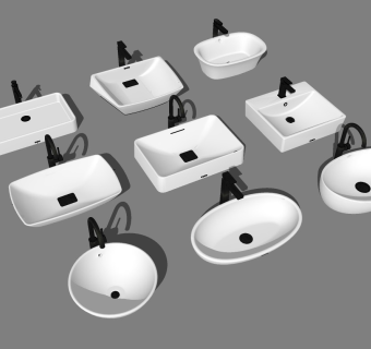 现代卫浴用品陶瓷洗漱盆洗脸盆洗手台