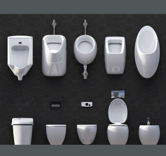 现代卫生间马桶便池卫浴用